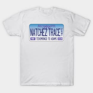 Natchez Trace Parkway, Mississippi license plate T-Shirt